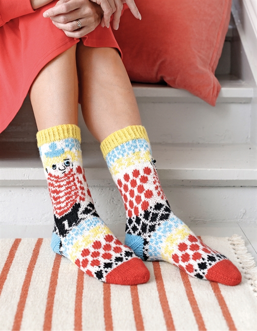 KNITTED MOOMIN SOCKS - 29 original designs with charts